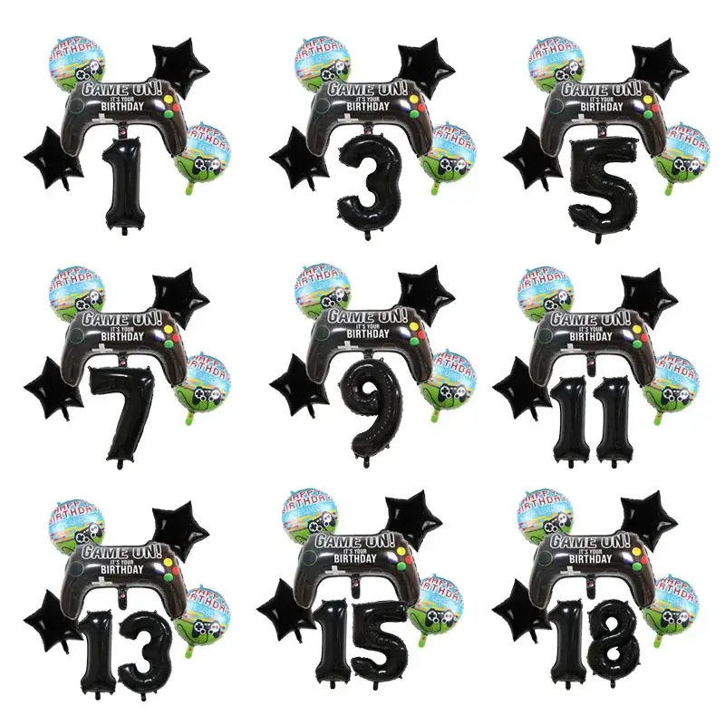 Gamepad Balloons Game On with Black Digit Number B