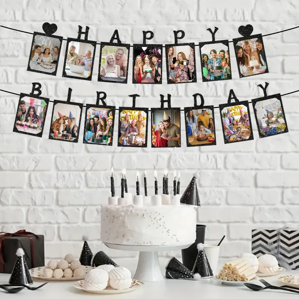 Happy Birthday photo banner, birthday party backgr